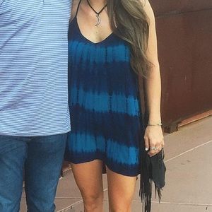 Blue life tie dye dress